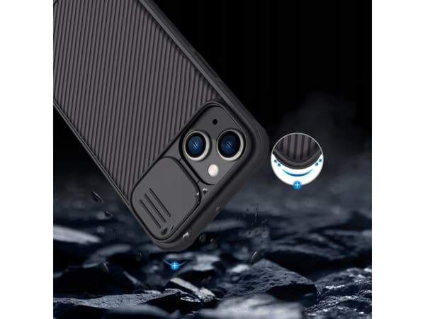 Nillkin CamShield Pro Magnetic Case iPhone 14 Plus Cover Camera Protector Black (med MagSafe)
