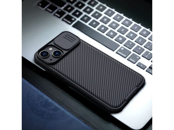 Nillkin CamShield Pro Magnetic Case iPhone 14 Plus Cover Camera Protector Black (med MagSafe)