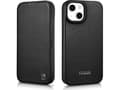 Miniatyrbilde 2 av 5: iCarer iCarer CE Premium Leather Folio Case iPhone 14 Plus Leather Flip Case Magnetic MagSafe Black (WMI14220715-BK)