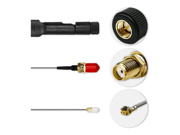 Qoltec - Antenne - gummiduck - mobiltelefon - 5 dBi - rundtstrålende - utendørs (en pakke 2)