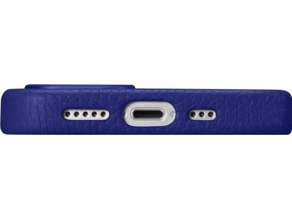 iCarer iCarer Litchi Premium läderfodral iPhone 14 magnetiskt läderfodral med MagSafe mörkblått (WMI14220709-DB)