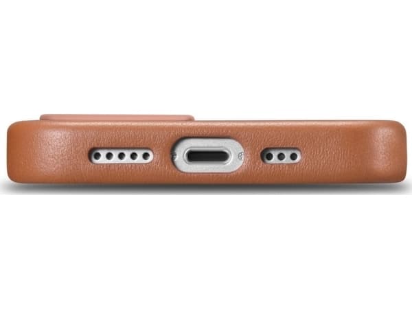 iCarer iCarer Deksel Skinndeksel naturlig skinnveske til iPhone 14 Plus brun (kompatibel med MagSafe)