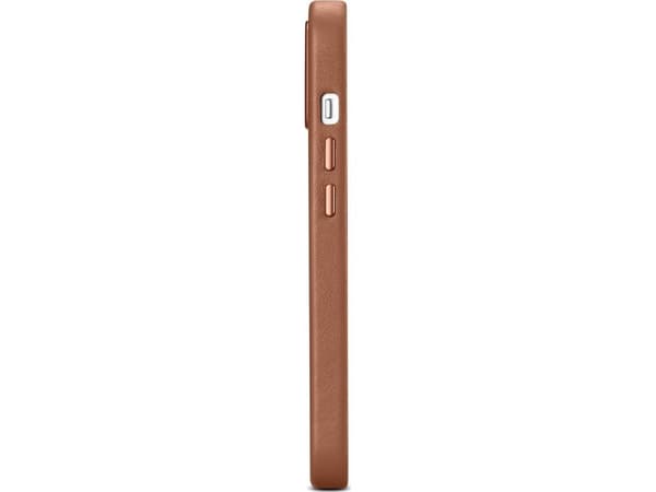 iCarer iCarer Deksel Skinndeksel naturlig skinnveske til iPhone 14 Plus brun (kompatibel med MagSafe)