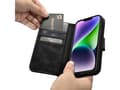 Pikkukuva 3 / 5: iCarer iCarer Öljyvaha lompakkokotelo 2in1 iPhone 14 Plus Nahkakotelo Anti-RFID läppä musta (WMI14220723-BK)