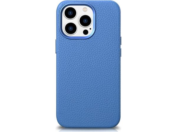 iCarer iCarer Litchi Premium Nahkakotelo iPhone 14 Pro Max magneettinen nahkakotelo MagSafe vaaleansininen (WMI14220712-LB)