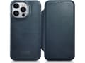 Miniatyrbilde 1 av 5: iCarer iCarer CE Oil Wax Premium Leather Folio Case iPhone 14 Pro Max Lærveske med Flip Magnetic MagSafe Blue (AKI14220708-BU)