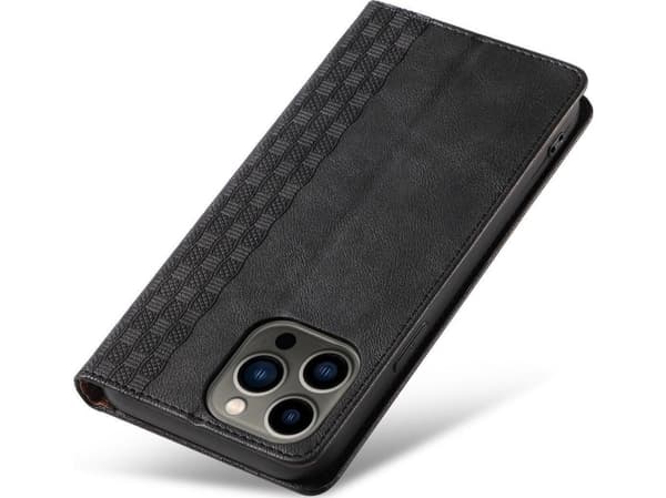 Hurtel Magnet Strap Case for Samsung Galaxy S23 flip cover lommebok mini lanyard stand sort