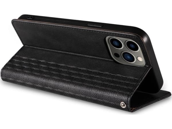 Hurtel Magnet Strap Case for Samsung Galaxy S23 flip cover lommebok mini lanyard stand sort
