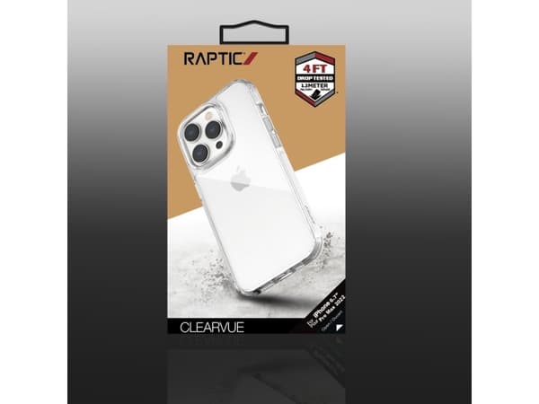 Raptic Raptic X-Doria Clearvue-deksel iPhone 14 Pro Max-deksel gjennomsiktig bakdeksel