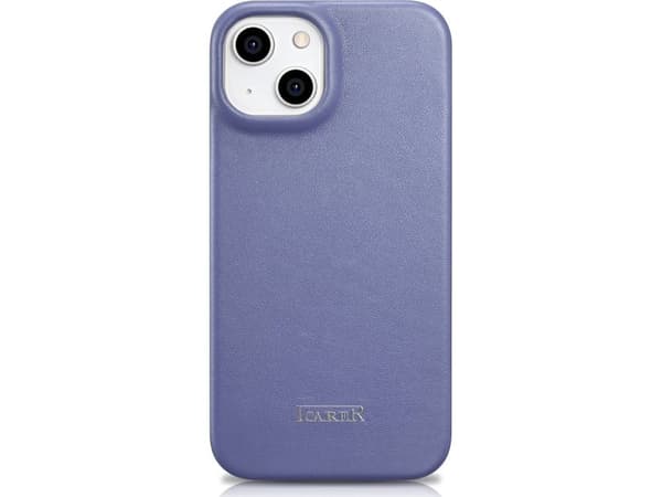 iCarer iCarer CE Premium Leather Folio Case iPhone 14 Plus Leather Flip Case Magnetic MagSafe lys lilla (WMI14220715-LP)