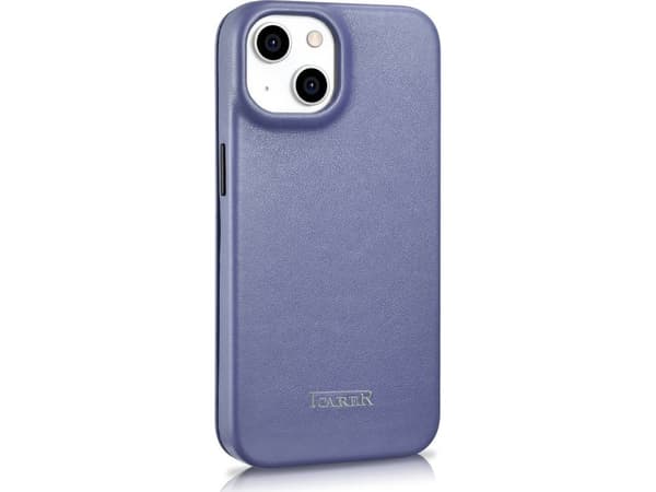 iCarer iCarer CE Premium Leather Folio Case iPhone 14 Plus Leather Flip Case Magnetic MagSafe lys lilla (WMI14220715-LP)