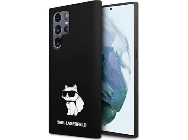 Karl Lagerfeld tapauksessa Samsung Galaxy S24 Ultra KLHCS24LSNCHBCK juodas HC SILIKONI NFT CHOUPETTI