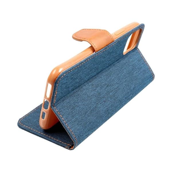 Xiaomi Redmi 13C Plånboksfodral Canvas - Marinblå
