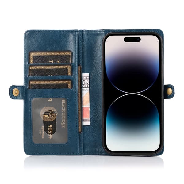 Elegant plånboksfodral i läder för iPhone 15 Pro Max
