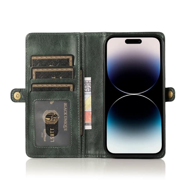 Elegant plånboksfodral i läder för iPhone 15 Pro Max