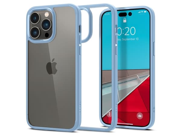 Spigen ACS04640, Omslag, Apple, iPhone 14 Pro Max, 17 cm (6.7"), Blå, Transparent