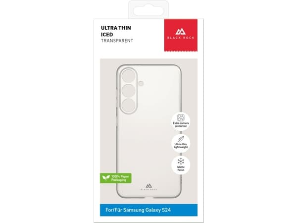 Black Rock Ultra Thin Iced, Omslag, Samsung, Galaxy S24, 15,8 cm (6.2"), Transparent