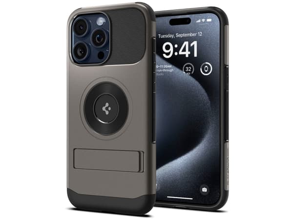 Spigen ACS06476, Omslag, Apple, iPhone 15 Pro, 15,5 cm (6.12"), Svart, Grå