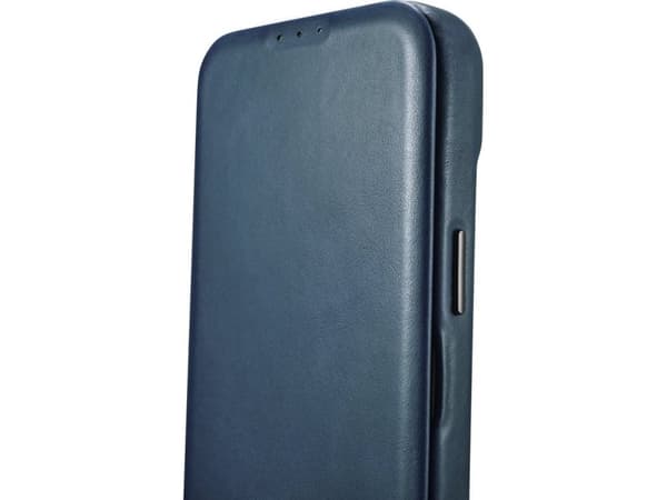 iCarer iCarer CE Öljyvaha Premium Leather Folio Case iPhone 14 Plus nahkakotelo magneettiläpällä MagSafe sininen (AKI14220707-BU)