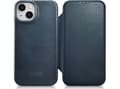 Pikkukuva 1 / 5: iCarer iCarer CE Öljyvaha Premium Leather Folio Case iPhone 14 Plus nahkakotelo magneettiläpällä MagSafe sininen (AKI14220707-BU)