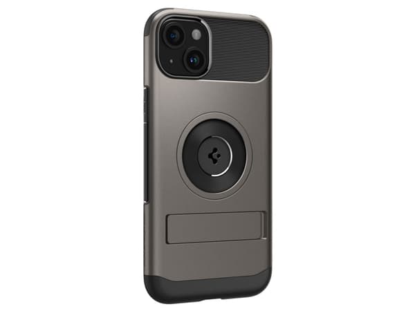 Spigen ACS06486, Etui, Apple, iPhone 15, 15,5 cm (6.12"), Sort, Grå