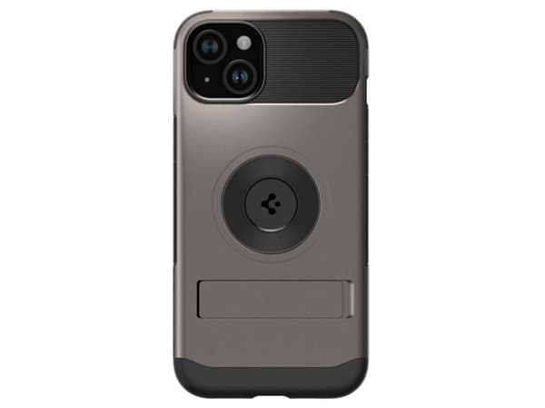Spigen ACS06486, Etui, Apple, iPhone 15, 15,5 cm (6.12"), Sort, Grå