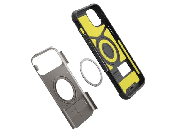 Spigen ACS06486, Etui, Apple, iPhone 15, 15,5 cm (6.12"), Sort, Grå