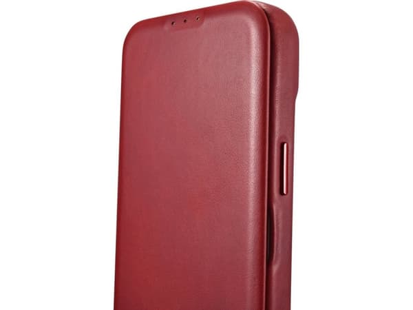 iCarer iCarer CE Oil Wax Premium Leather Folio Case iPhone 14 Plus Lærveske med Flip Magnetic MagSafe rød (AKI14220707-RD)