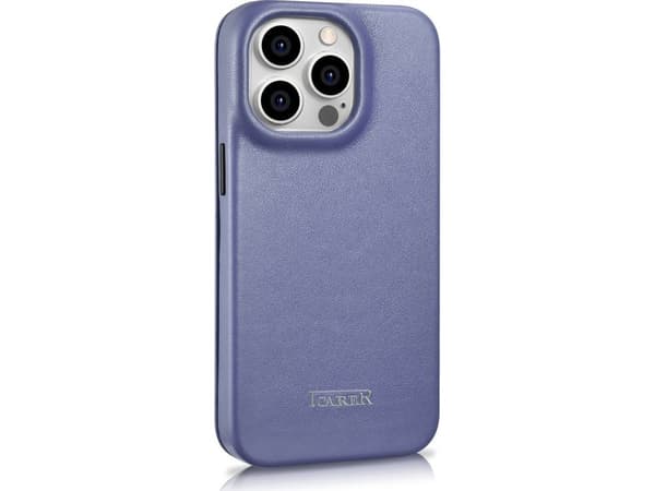 iCarer iCarer CE Premium Leather Folio Case iPhone 14 Pro Max nahkakotelo magneettiläpällä MagSafe vaaleanlila (WMI14220716-LP)