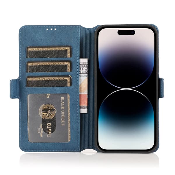 iPhone 15 Plus - Elegant Flip Wallet Skinnfodral