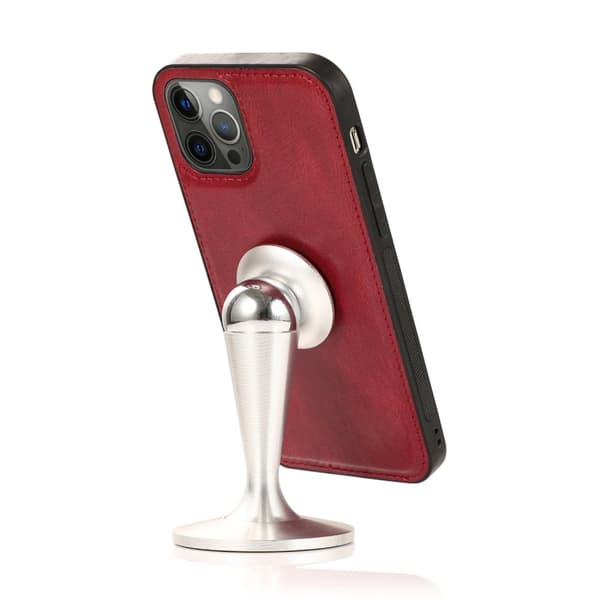 iPhone 15 Pro - Elegant Plånboksfodral i Lyxigt Läder med Korthållare