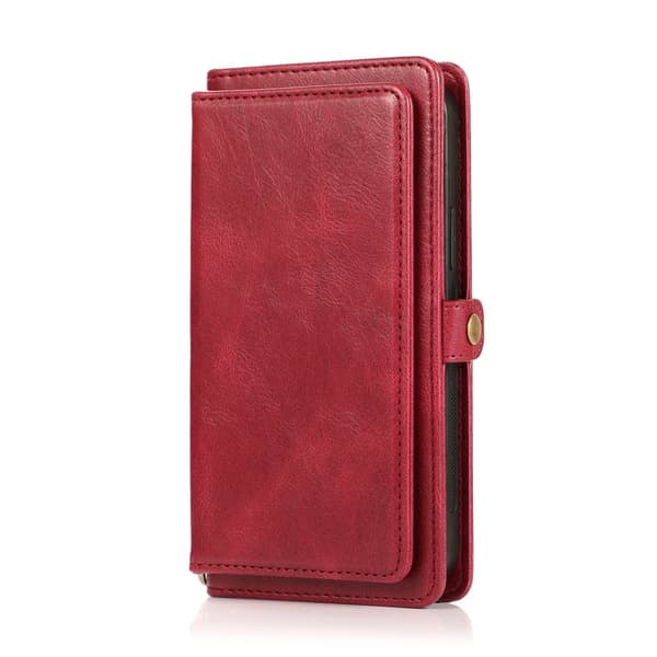 iPhone 15 Pro - Elegant Plånboksfodral i Lyxigt Läder med Korthållare