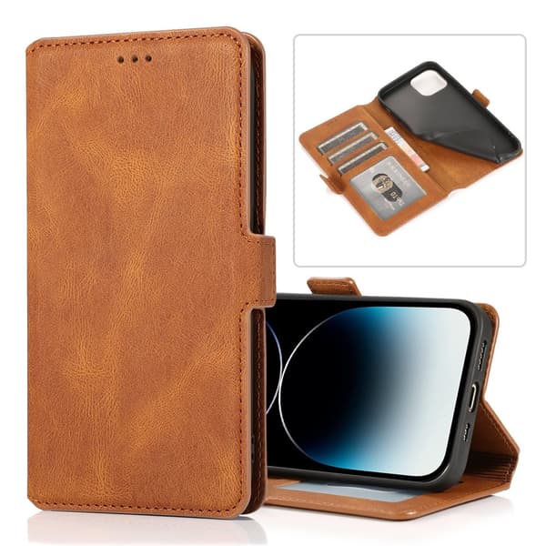 iPhone 15 Plus - Elegant Flip Wallet Skinnfodral