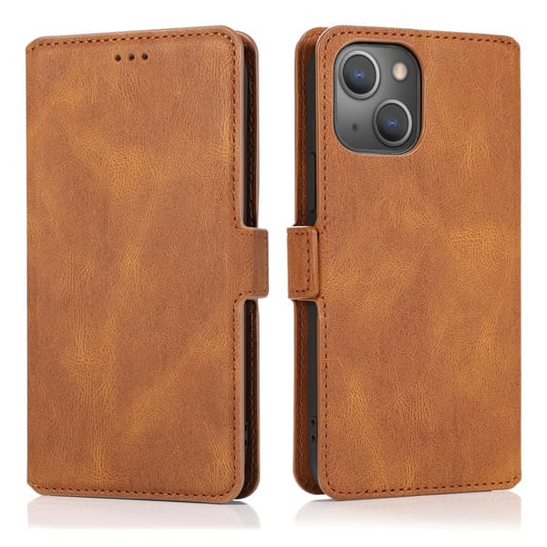 iPhone 15 Plus - Elegant Flip Wallet Skinnfodral