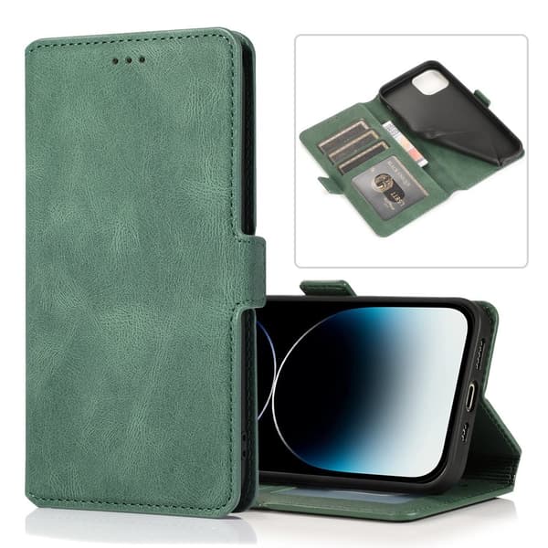 iPhone 15 Plus - Elegant Flip Wallet Skinnfodral