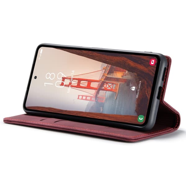 CASEME Plånboksfodral Samsung Galaxy S23 FE - Vinröd