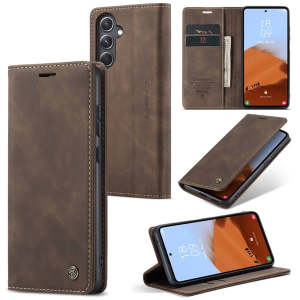 CASEME Retro Lompakkokotelo Samsung Galaxy S23 FE