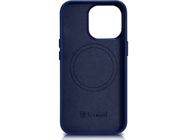 iCarer iCarer kotelo Nahkakotelo iPhone 14 Pro Max sininen (WMI14220708-BU) (MagSafe yhteensopiva)