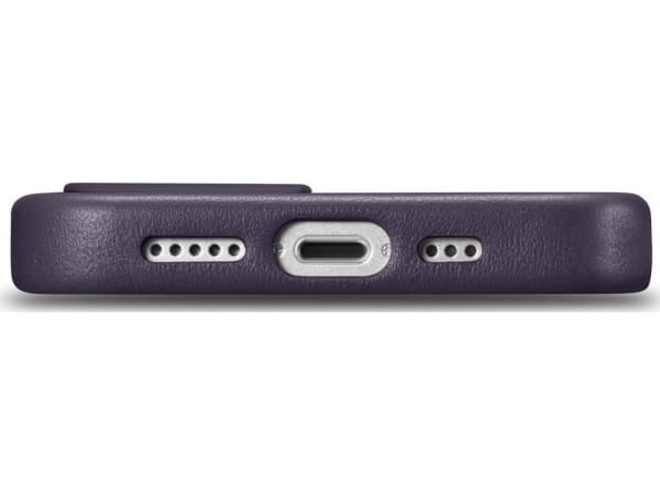 iCarer iCarer Case Läderfodral för iPhone 14 mörklila (WMI14220705-DP) (MagSafe-kompatibel)