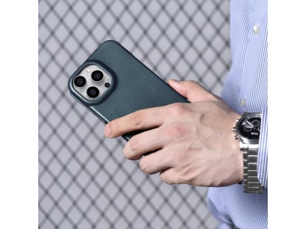 iCarer iCarer CE Oil Wax Premium Leather Folio Case iPhone 14 Pro Leather Flip Case Magnetic MagSafe Blue (AKI14220706-BU)