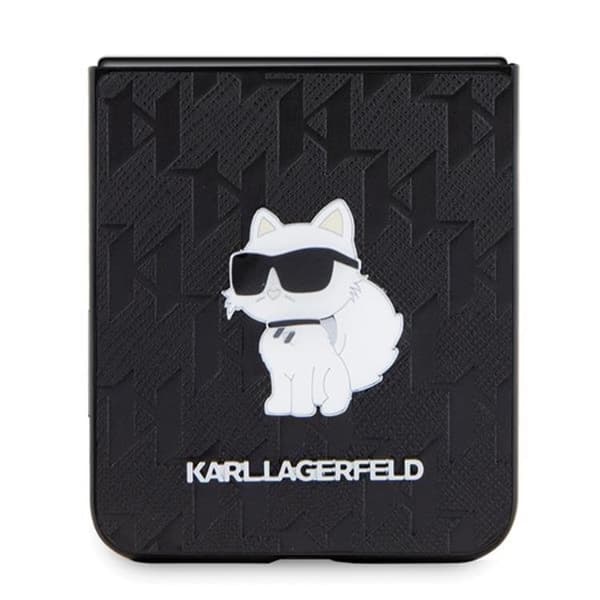 Karl Lagerfeld Galaxy Z Flip 5 Mobilskal Saffiano Monogram Choupette Pin
