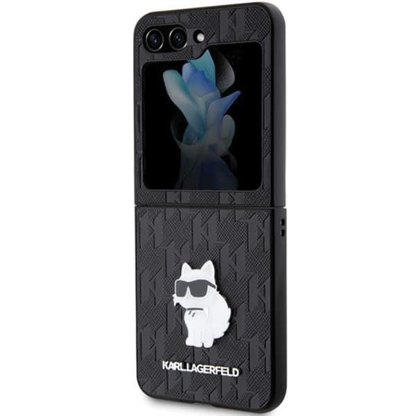 Karl Lagerfeld Galaxy Z Flip 5 Mobilskal Saffiano Monogram Choupette Pin