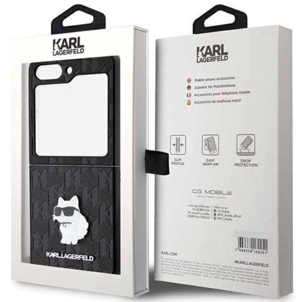 Karl Lagerfeld Galaxy Z Flip 5 Mobilskal Saffiano Monogram Choupette Pin