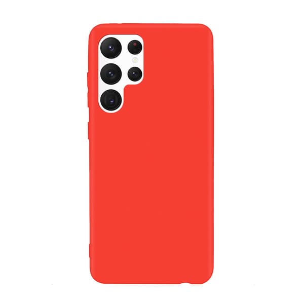 Silikoneetui til Samsung Galaxy S21 Ultra, Rød