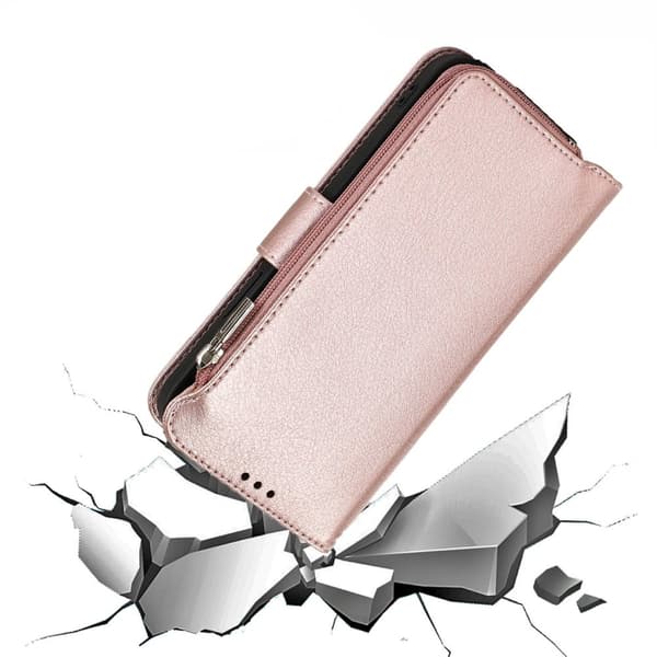 iPhone15ProMax - Flip-Fodral med Axelrem, Fodral med Dragkedja och Kortfack