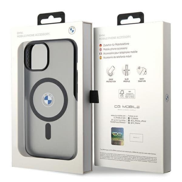 BMW iPhone 15 Plus/14 Plus Mobilskal Magafe IML Signature - Svart