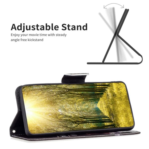 Til Samsung Galaxy S24 tegnebogstativetui mønstertelefoncover