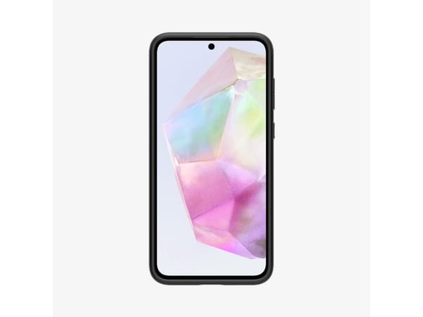 Spigen Liquid Air - Baksidesskydd för mobiltelefon - termoplastisk polyuretan (TPU) - mattsvart - för Samsung Galaxy A35