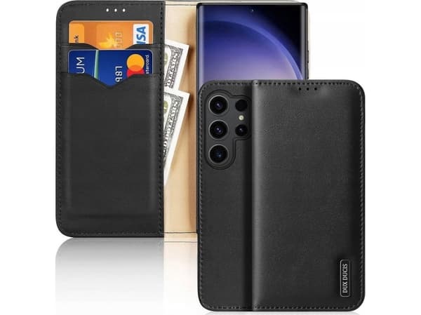 Dux Ducis Dux Ducis Hivo-deksel med klaff og RFID-blokkering til Samsung Galaxy S24 Ultra - sort