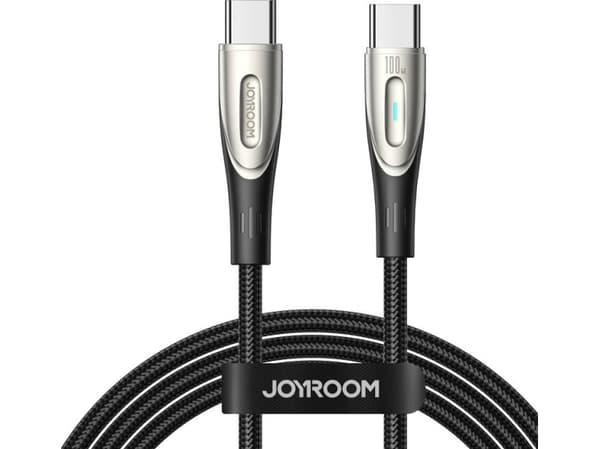 Joyroom Kabelflettet kabel Pioneer Series USB-C 240W 1,2m svart Kabelflettkabel Pioneer Series USB-C 240W 1,2m svart
